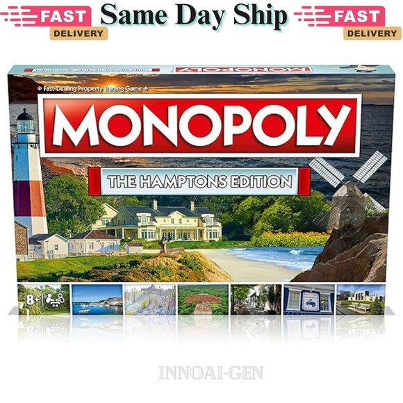 MONOPOLY Board Game - The Hamptons Edition New/Sealed Kids&adults Players, Game - Picture 1 of 5